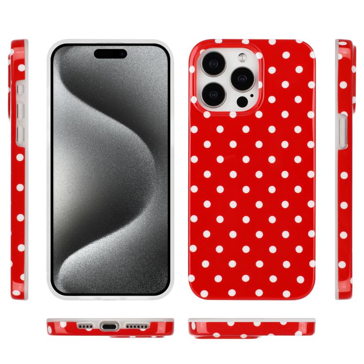 For iPhone 13 Pro Max IMD Colorful Dots Pattern TPU Full Coverage Phone Case