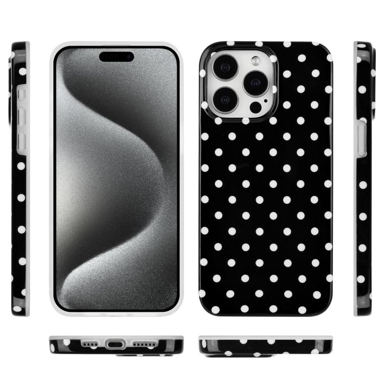 For iPhone 13 Pro Max IMD Colorful Dots Pattern TPU Full Coverage Phone Case