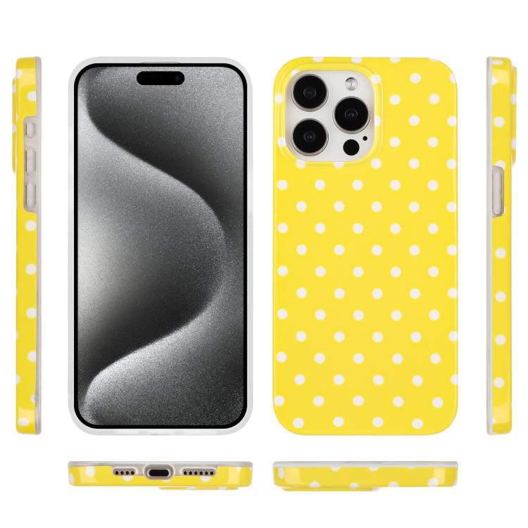 For iPhone 13 Pro Max IMD Colorful Dots Pattern TPU Full Coverage Phone Case