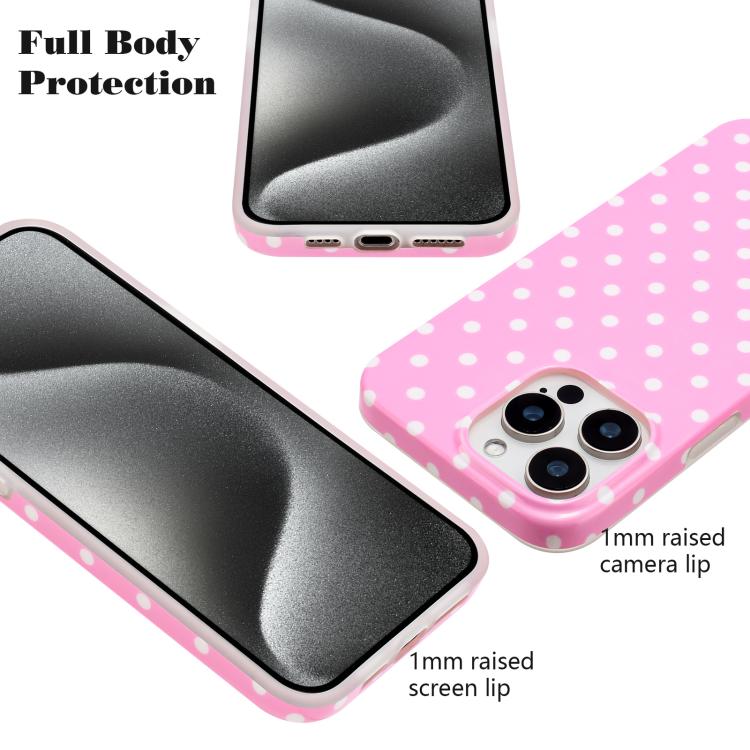 For iPhone 13 Pro IMD Colorful Dots Pattern TPU Full Coverage Phone Case