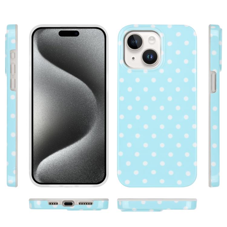 For iPhone 13 IMD Colorful Dots Pattern TPU Full Coverage Phone Case