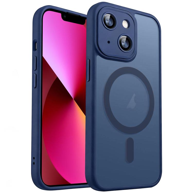 For iPhone 13 XDcase Skin Feel Magnetic Frosted Phone Case with Lens Film