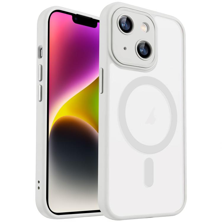 For iPhone 14 XDcase Skin Feel Magnetic Frosted Phone Case with Lens Film