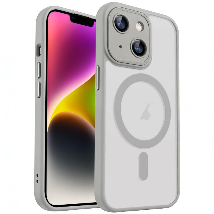 For iPhone 14 XDcase Skin Feel Magnetic Frosted Phone Case with Lens Film