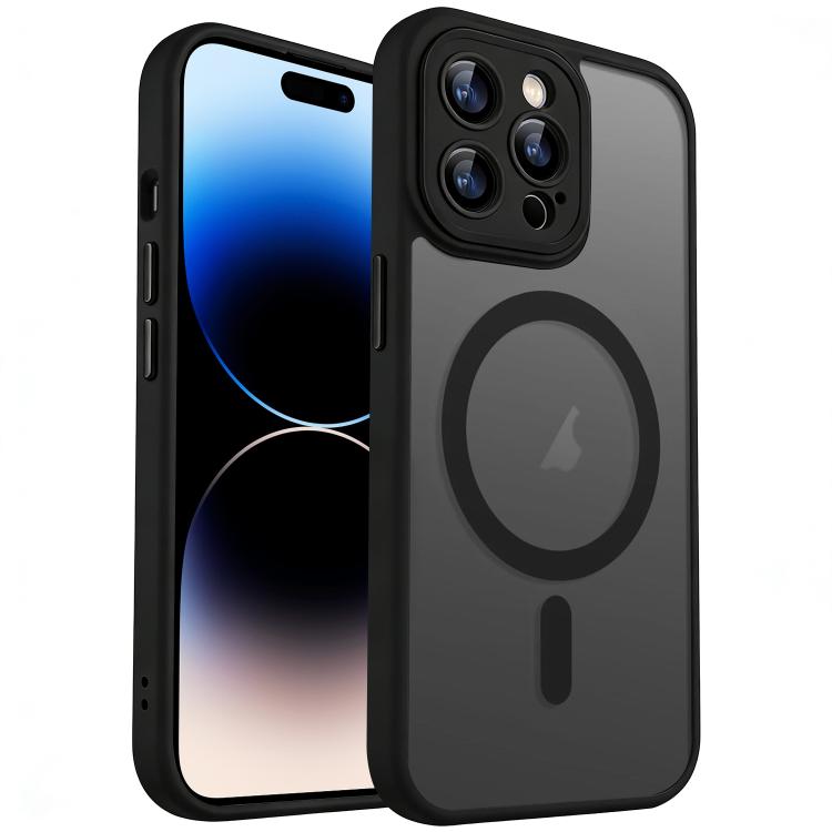 For iPhone 14 Pro XDcase Skin Feel Magnetic Frosted Phone Case with Lens Film