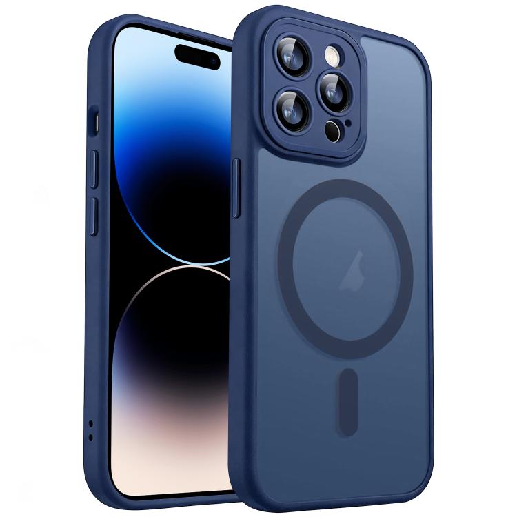 For iPhone 14 Pro XDcase Skin Feel Magnetic Frosted Phone Case with Lens Film