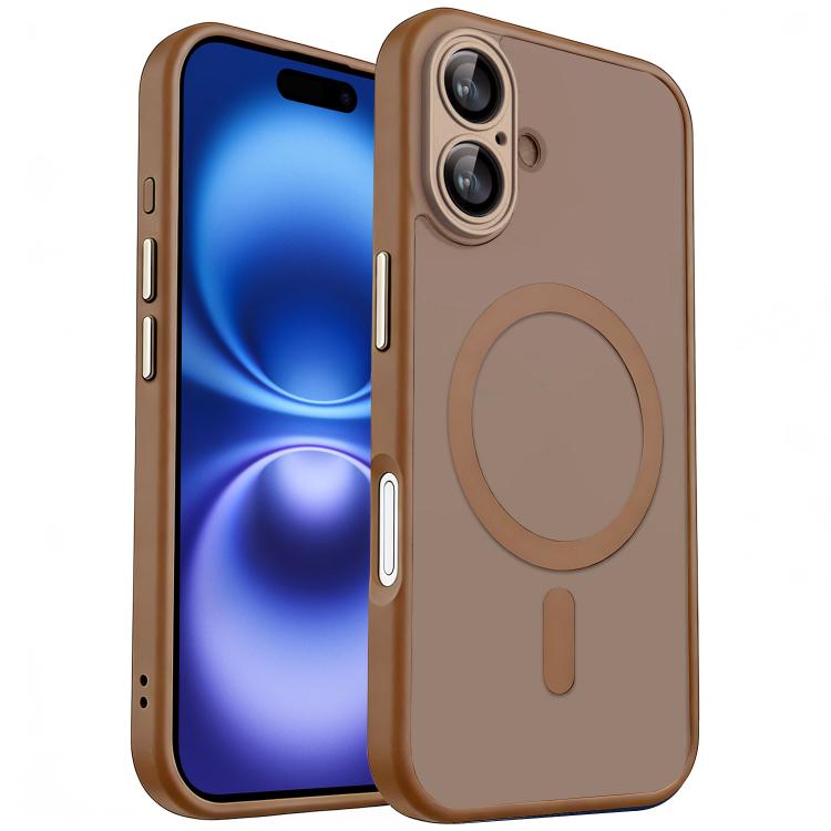 For iPhone 16 XDcase Skin Feel Magnetic Frosted Phone Case with Lens Film