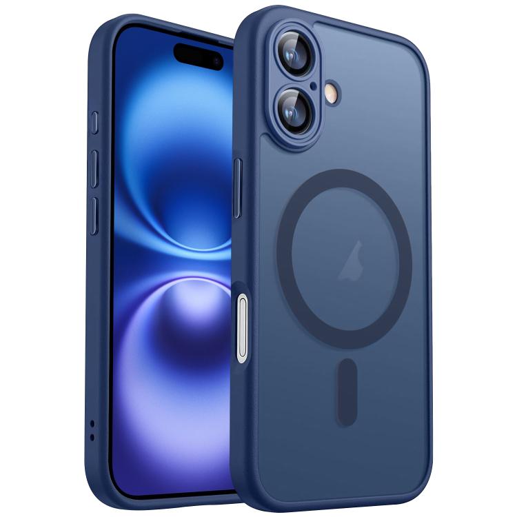 For iPhone 16 Plus XDcase Skin Feel Magnetic Frosted Phone Case with Lens Film