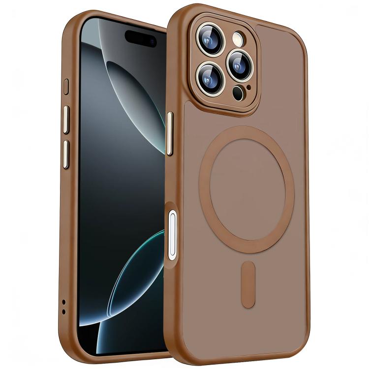 For iPhone 16 Pro XDcase Skin Feel Magnetic Frosted Phone Case with Lens Film