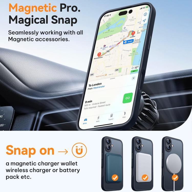 For iPhone 14 Pro XDcase Skin Feel Magnetic Frosted Phone Case with Lens Film