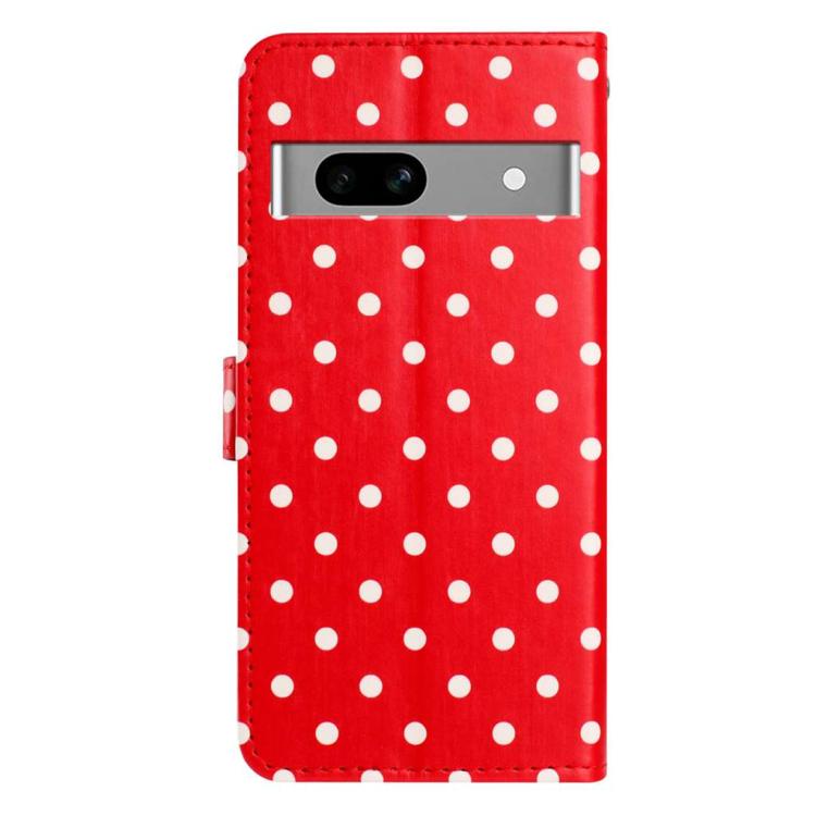 For Google Pixel 7a Small Dots Pattern Vegan Leather Phone Case