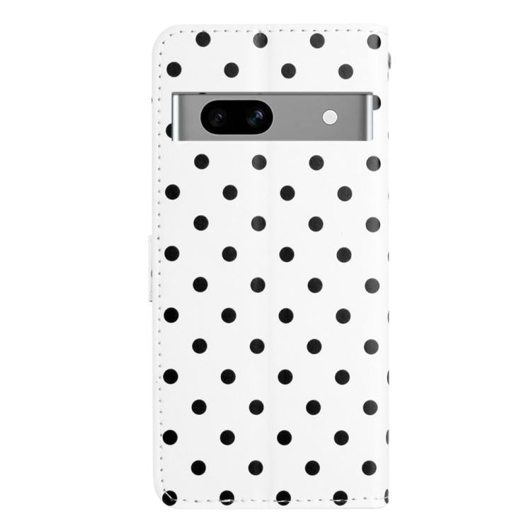 For Google Pixel 7a Small Dots Pattern Vegan Leather Phone Case