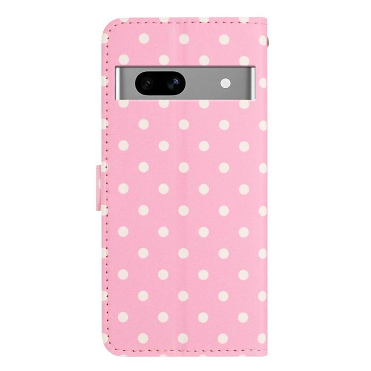 For Google Pixel 7a Small Dots Pattern Vegan Leather Phone Case
