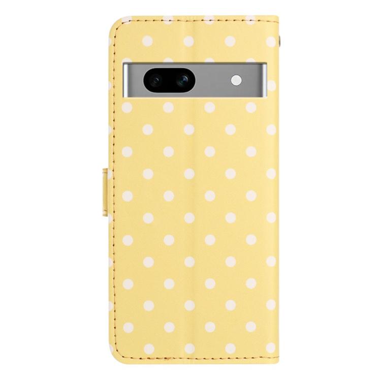 For Google Pixel 7a Small Dots Pattern Vegan Leather Phone Case