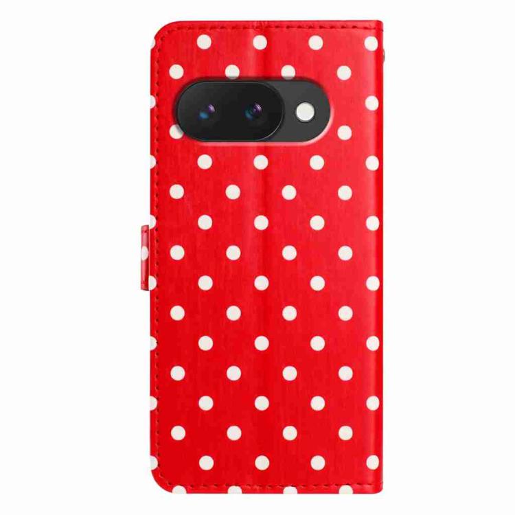 For Google Pixel 9a Small Dots Pattern Vegan Leather Phone Case