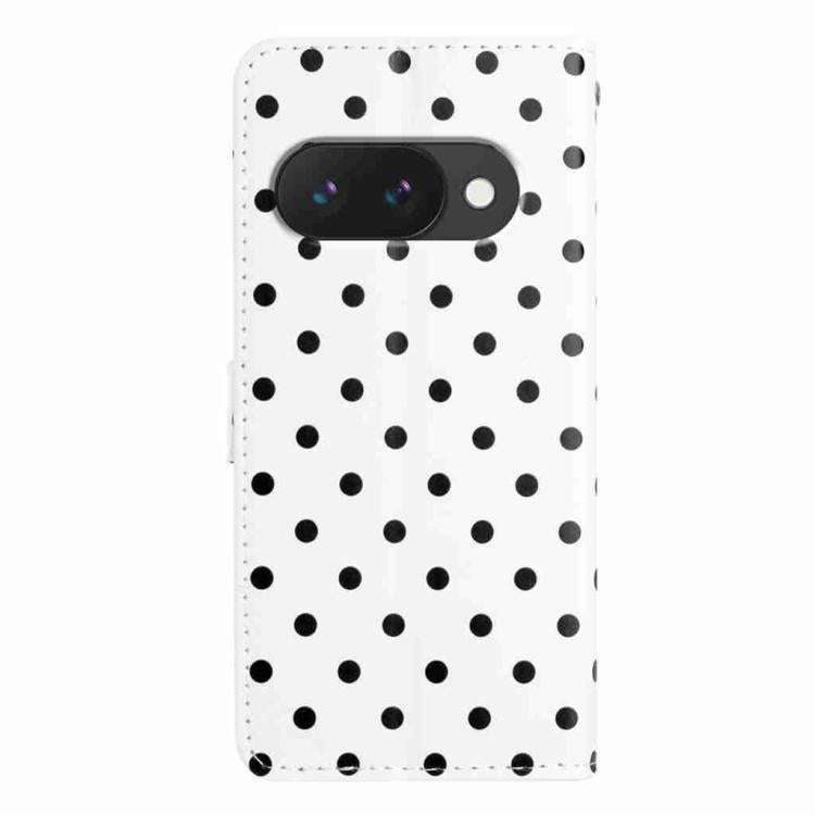 For Google Pixel 9a Small Dots Pattern Vegan Leather Phone Case