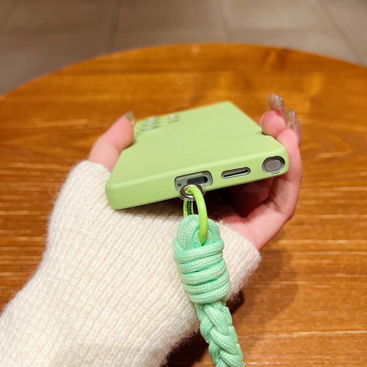 For Samsung Galaxy S23+ 5G Solid Color Liquid Silicone Magnetic Phone Case with Lanyard