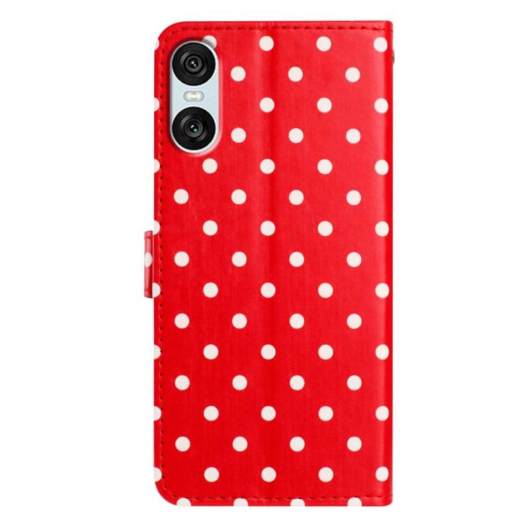 For Sony Xperia 10 VI Small Dots Pattern Vegan Leather Phone Case