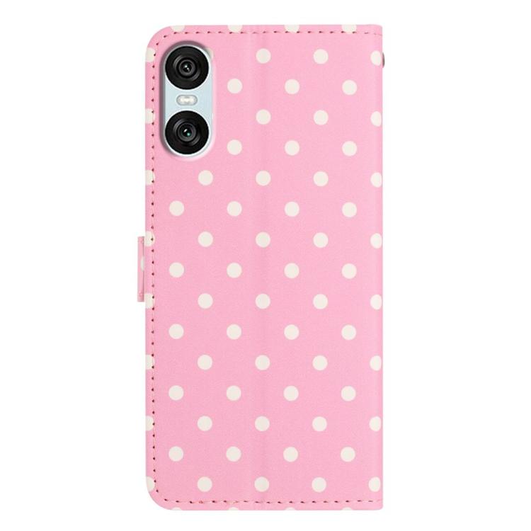 For Sony Xperia 10 VI Small Dots Pattern Vegan Leather Phone Case