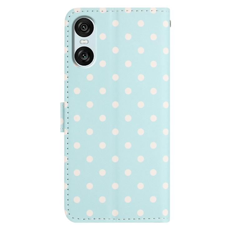 For Sony Xperia 10 VI Small Dots Pattern Vegan Leather Phone Case