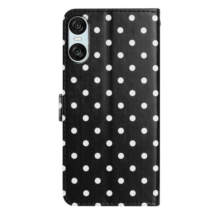 For Sony Xperia 10 VI Small Dots Pattern Vegan Leather Phone Case