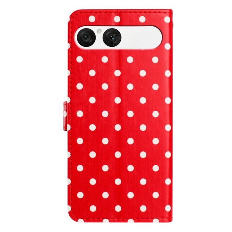 For Sony Xperia 10 VII Small Dots Pattern Vegan Leather Phone Case