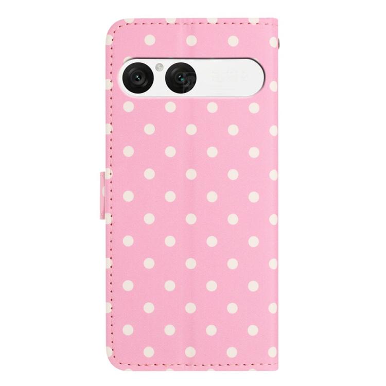 For Sony Xperia 10 VII Small Dots Pattern Vegan Leather Phone Case