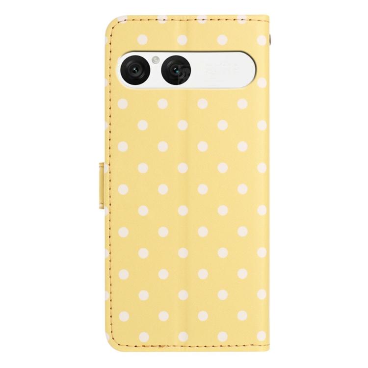 For Sony Xperia 10 VII Small Dots Pattern Vegan Leather Phone Case