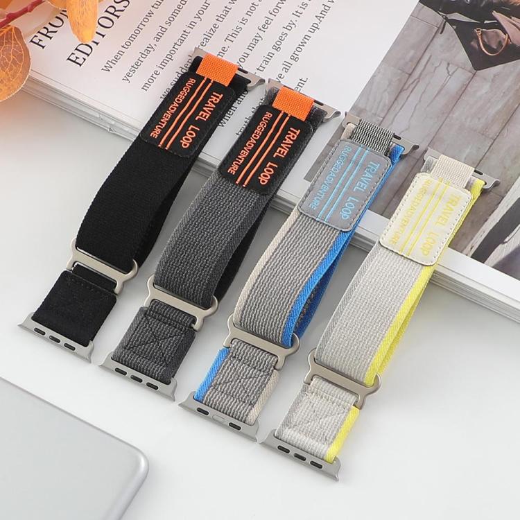 For Apple Watch 42 / 44 / 45 / 46 / 49mm 5 Pack xDfind Double Section Metal Buckle Loop Nylon Braided Watch Band