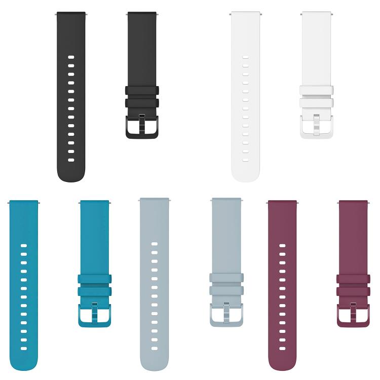 20mm 5 Pack xDfind Flat Pure Color Silicone Watch Band