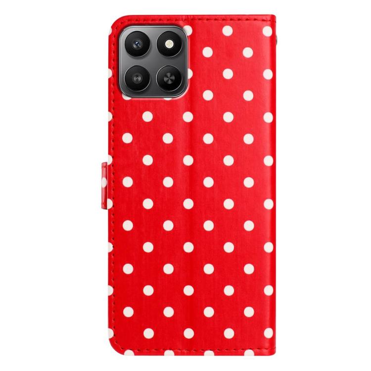 For Honor 400 Smart 4G / 5G / X7d 5G Small Dots Pattern Vegan Leather Phone Case