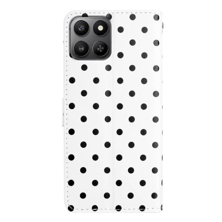 For Honor 400 Smart 4G / 5G / X7d 5G Small Dots Pattern Vegan Leather Phone Case