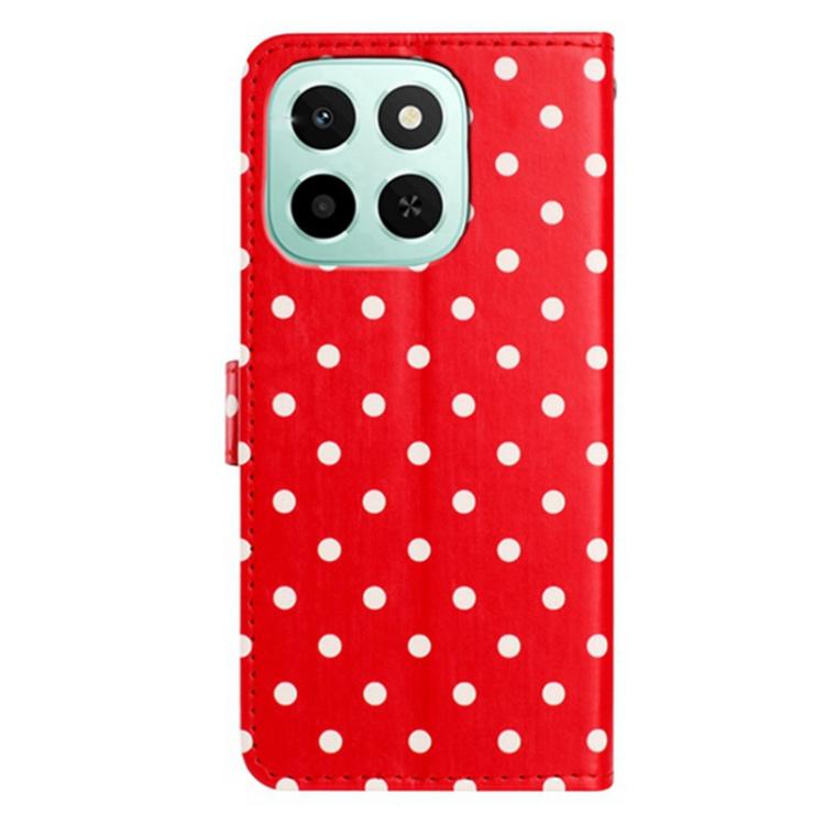 For Honor X6c / X5b 4G / X5b Plus 4G Small Dots Pattern Vegan Leather Phone Case