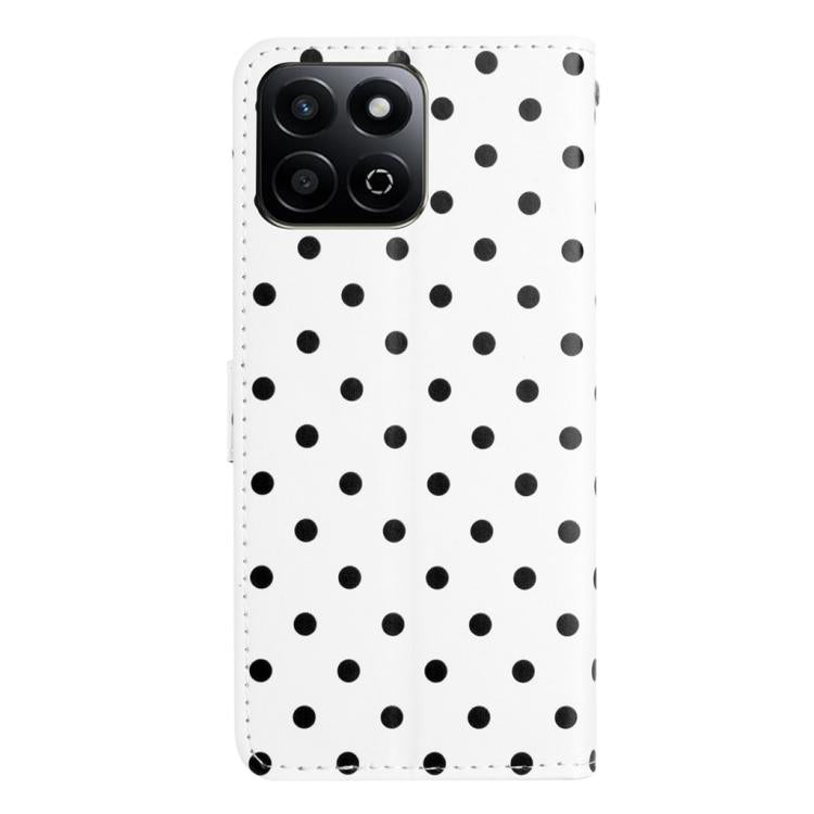 For Honor X7c 4G Small Dots Pattern Vegan Leather Phone Case