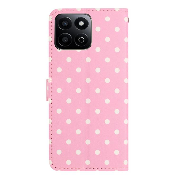 For Honor X7c 4G Small Dots Pattern Vegan Leather Phone Case