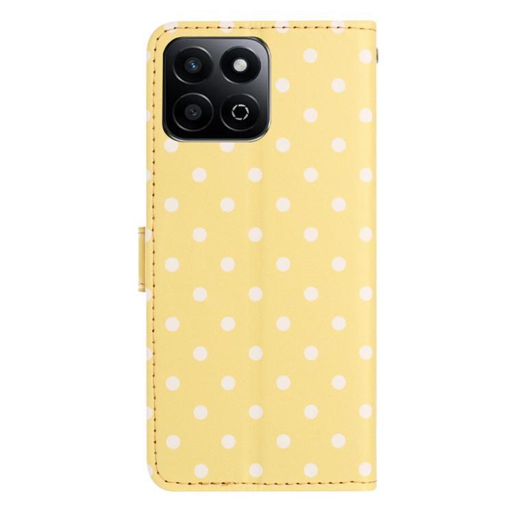 For Honor X7c 4G Small Dots Pattern Vegan Leather Phone Case