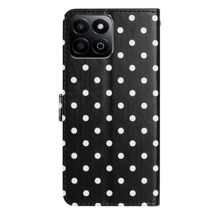 For Honor X7c 4G Small Dots Pattern Vegan Leather Phone Case