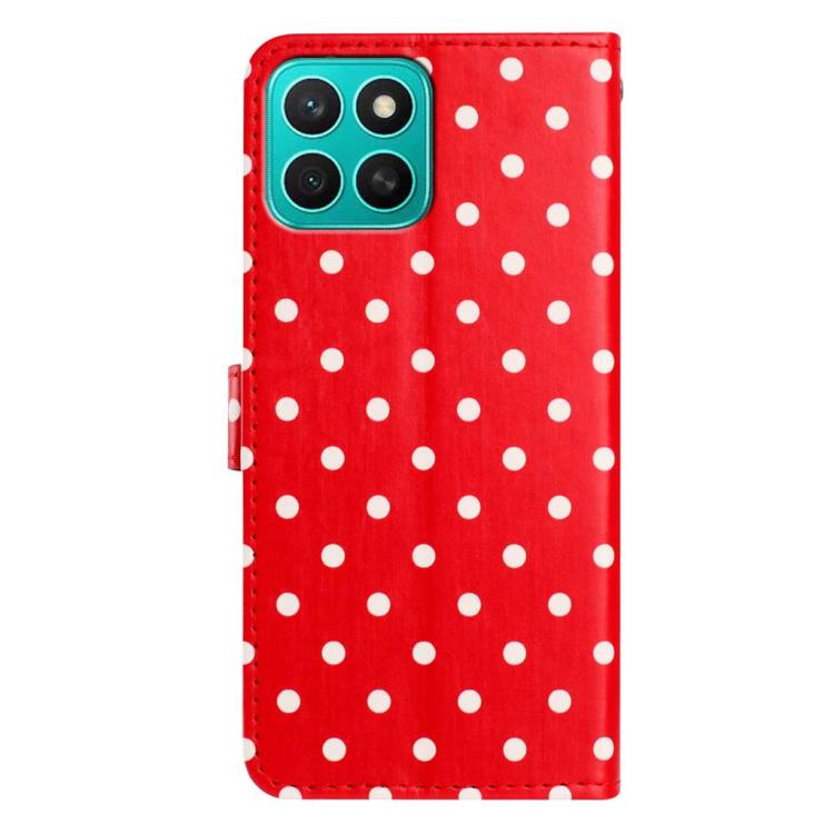 For Honor X8c 4G Small Dots Pattern Vegan Leather Phone Case