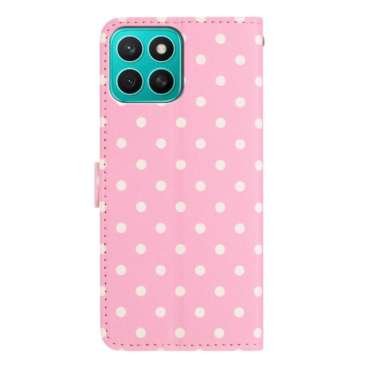 For Honor X8c 4G Small Dots Pattern Vegan Leather Phone Case