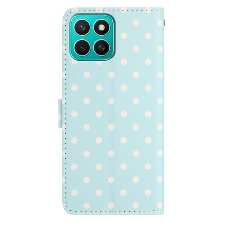 For Honor X8c 4G Small Dots Pattern Vegan Leather Phone Case