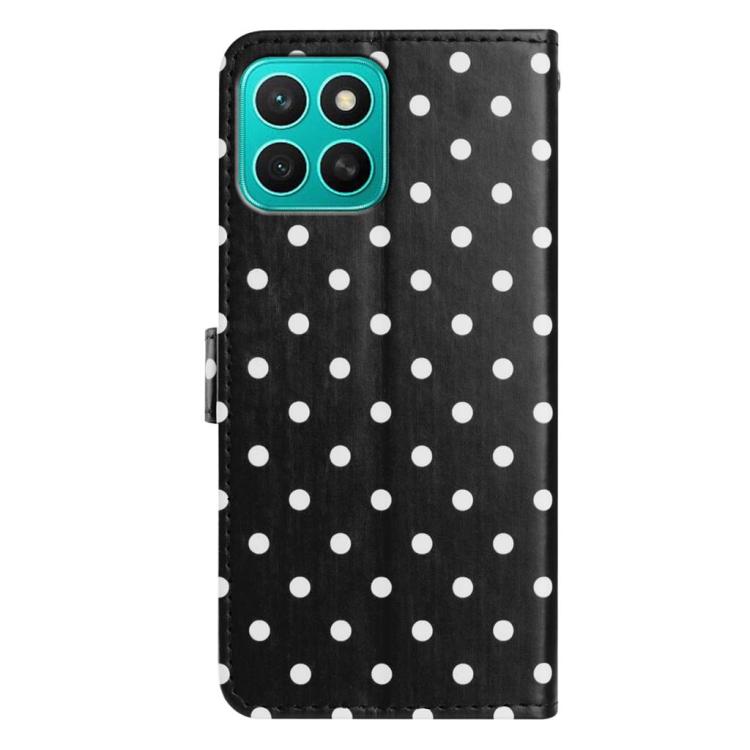 For Honor X8c 4G Small Dots Pattern Vegan Leather Phone Case