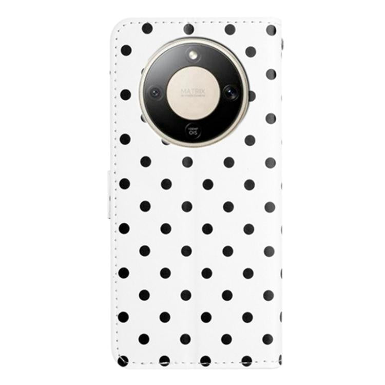 For Honor X9d 5G Small Dots Pattern Vegan Leather Phone Case