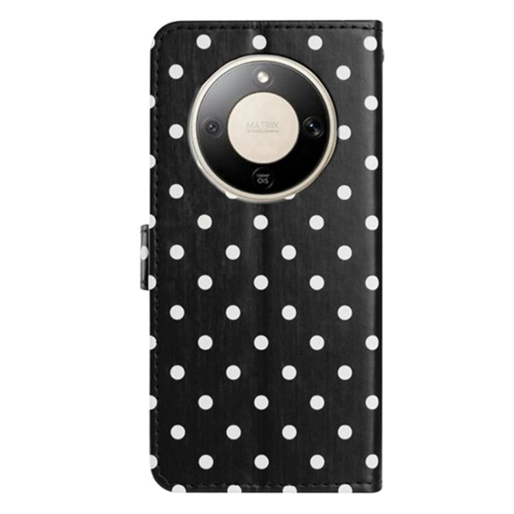 For Honor X9d 5G Small Dots Pattern Vegan Leather Phone Case
