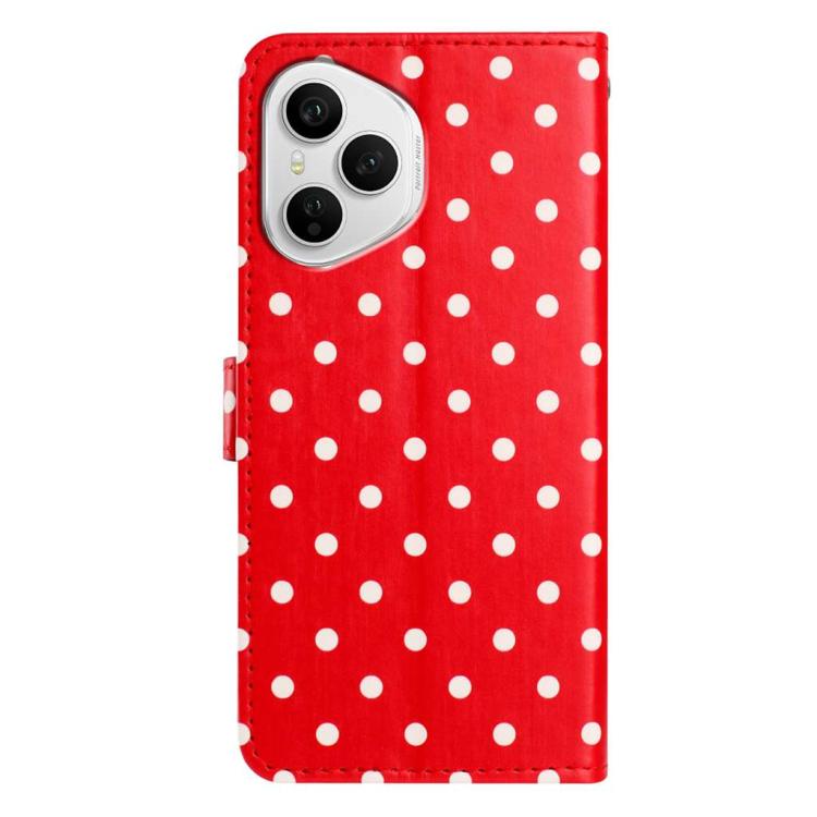 For Honor 400 Pro Global 160.8mm Small Dots Pattern Vegan Leather Phone Case