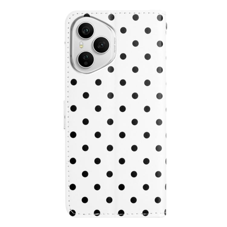 For Honor 400 Pro Global 160.8mm Small Dots Pattern Vegan Leather Phone Case