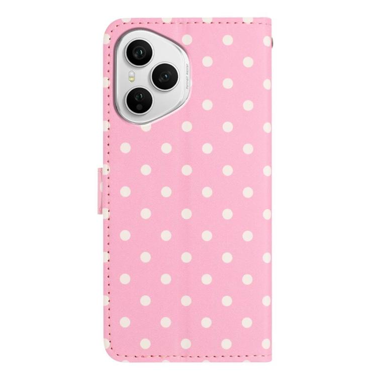 For Honor 400 Pro Global 160.8mm Small Dots Pattern Vegan Leather Phone Case