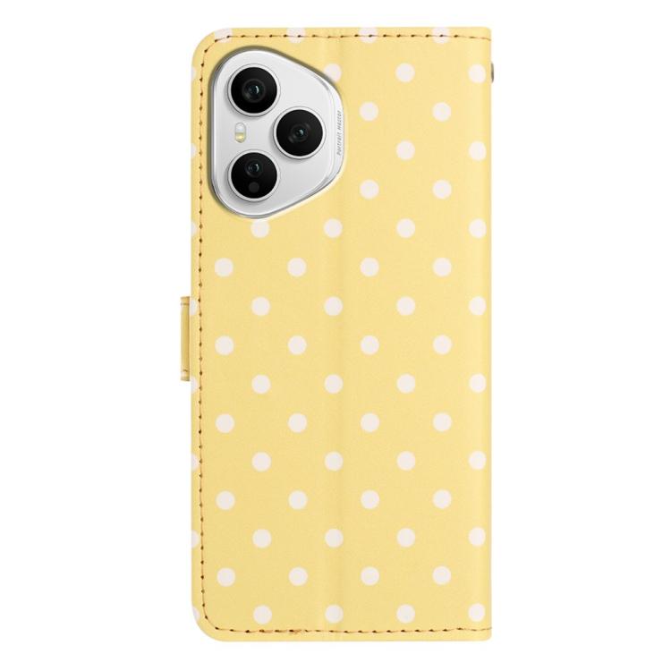 For Honor 400 Pro Global 160.8mm Small Dots Pattern Vegan Leather Phone Case