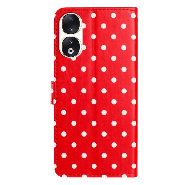For Honor 90 Small Dots Pattern Vegan Leather Phone Case