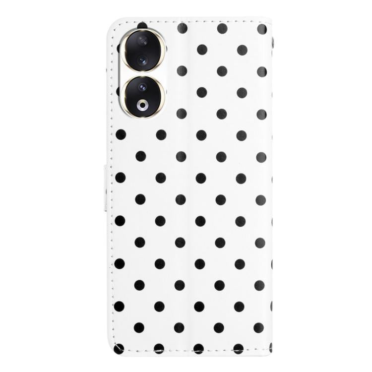 For Honor 90 Small Dots Pattern Vegan Leather Phone Case