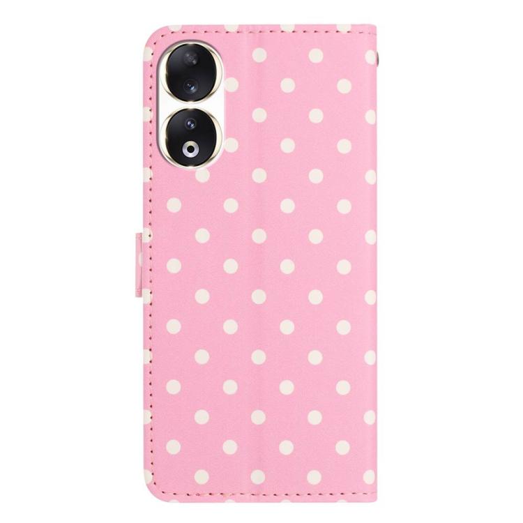 For Honor 90 Small Dots Pattern Vegan Leather Phone Case